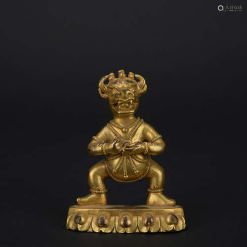 Qing dynasty gilt bronze statue of Dakini