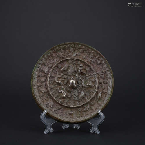 Qing dynasty bronze mirror