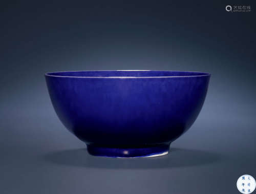 清康熙 茄皮紫釉碗