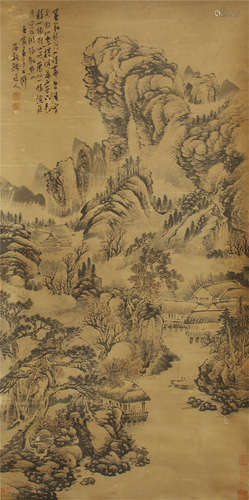 CHINESE LANDSCAPE & CALLIGRAPHY PAINTING