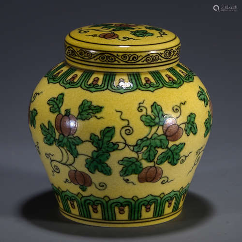 CHINESE WUCAI PORCELAIN JAR POT