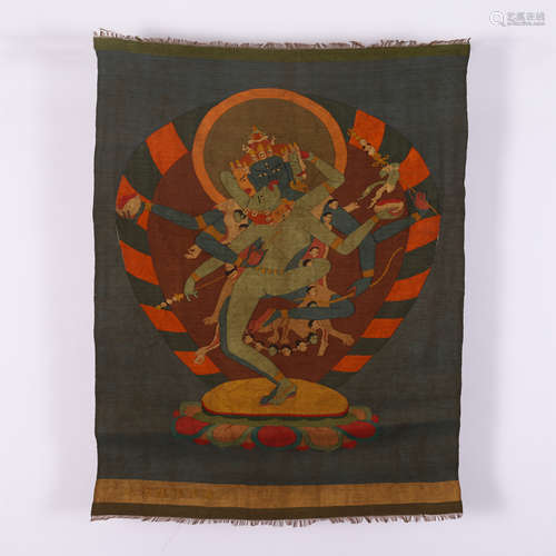 CHINESE EMBROIDERED KESI SILK WITH MANDKESVARA