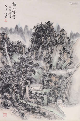 CHINESE LANDSCAPE PAINTING OF HUANG BINHONG