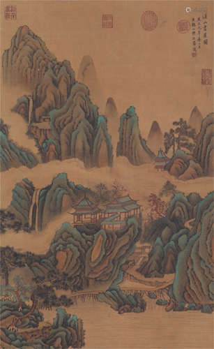 CHINESE PAINTING OF MOUNTAIN LANDSCAPE BY WANG MENG