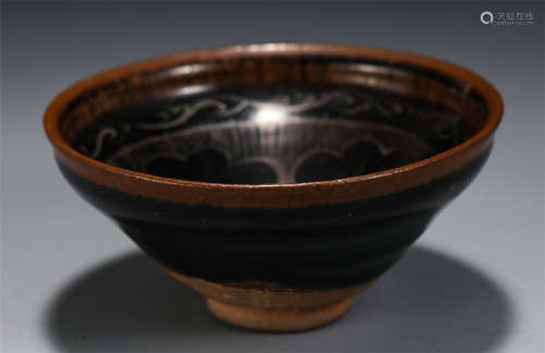 CHINSE BLACK GLAZE PORCELAIN TEA BOWL