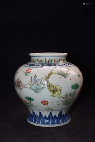 A Chinese Famille Verte Jar