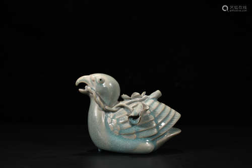 A Chinese Ru Kiln Celadon-Glazed Porcelain Scholar’s Object