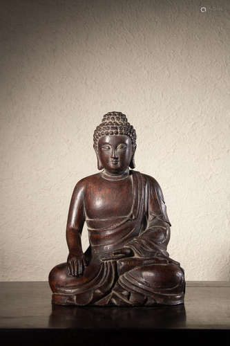 A Chinese Bamboo Figure of Sakyamuni