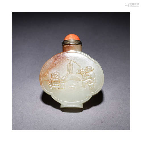 A Chinese Hetian Jade Snuff Bottle