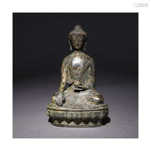 A Chinese Gilt-Bronze Figure of Sakyamuni