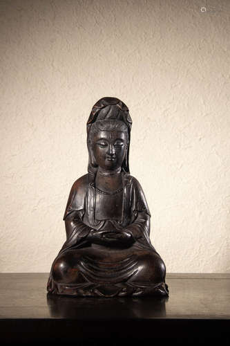 A Chinese Bamboo Figure of Avalokitesvara