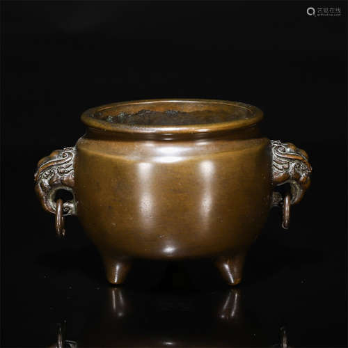 A Chinese Bronze Tripod Censer