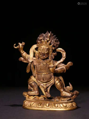 A Chinese Gilt-Bronze Figure of Vajrasattva