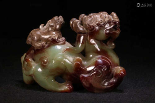 A Chinese Jade Beast Ornament
