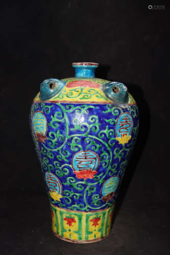 A Chinese ‘Fahua’-Glazed Porcelain Vase