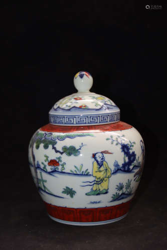 A Chinese Famille Verte Jar