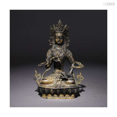 A Chinese Bronze Figure of White Tara