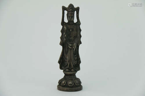 A Chinese Silver Buddha