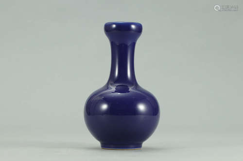 A Chinese Blue-Glazed Vase