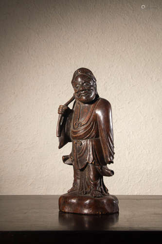 A Chinese Bamboo Figure of Dharma