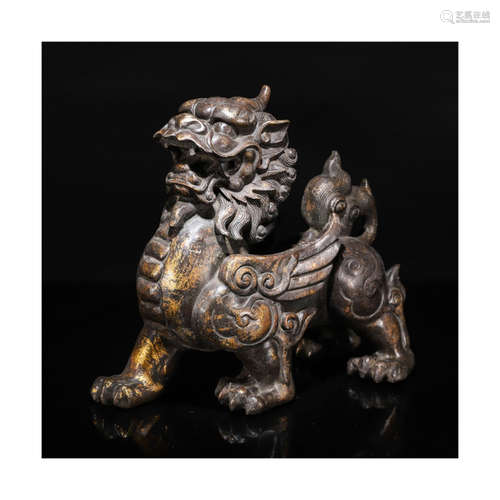 A Chinese Bronze Beast Ornament