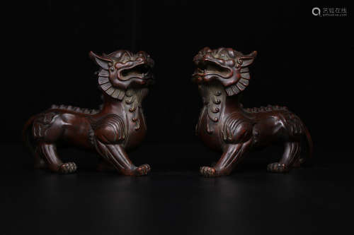 A Chinese Bronze Beast Ornament