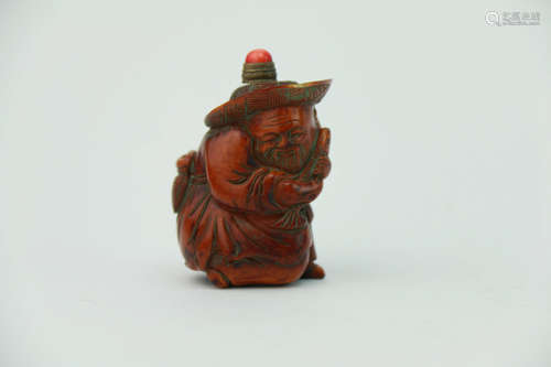 A Chinese Buckhorn Snuff Bottle