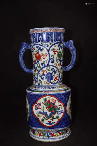 A Chinese Famille Verte Vase