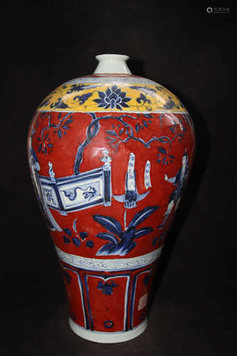 A Chinese Famille Verte Vase