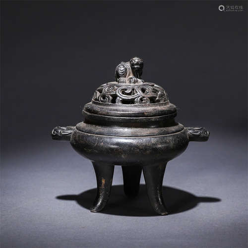 A Chinese Bronze Tripod Censer