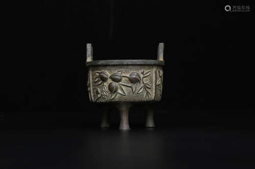 A Chinese Bronze Tripod Censer