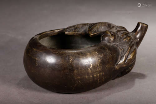 A Chinese Gilt-Bronze Brush Washer