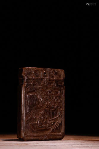 A Chinese Eaglewood Pendant with Figure Pattern