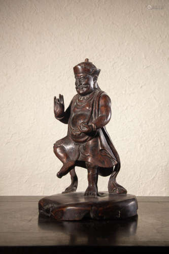 A Chinese Bamboo Figure of Padmasambhava