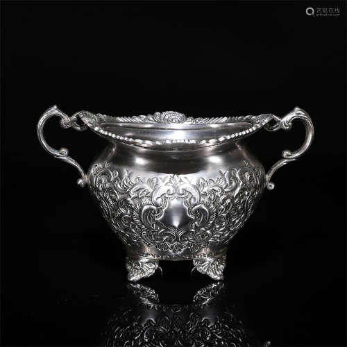 A Chinese Silver Plate Bronze Coffee Cup