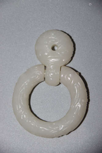 A Chinese Circular Jade Pendant