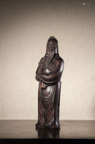 A Chinese Eaglewood Statue of Guan Yu