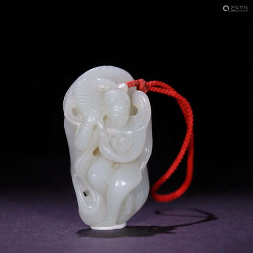 A Chinese Hetian Jade Figure Ornament