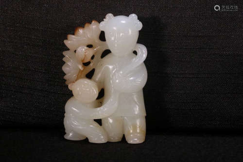 A Chinese Hetian Jade Figure Ornament