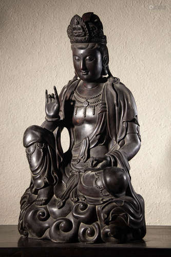 A Chinese Rosewood Figure of Avalokitesvara