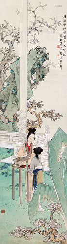赵松涛（1916-1993）祝秋图 设色绢本 镜框