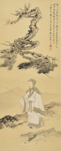 张大千（1899-1983）松下高士图 设色纸本 立轴 1939年作