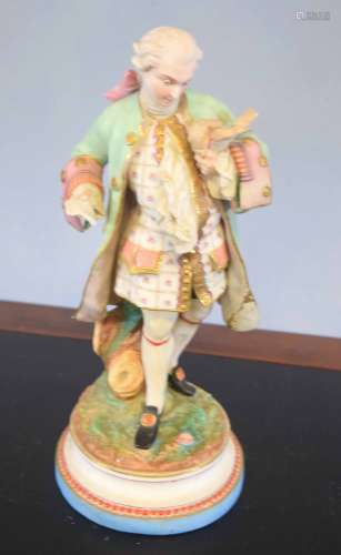 19th century Continental bisque figure of a gent