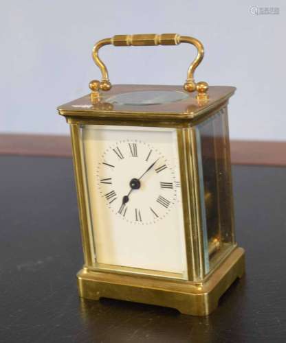 Brass carriage clock, 10cm high