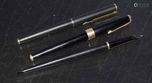 Vintage Parker fountain pen and two others