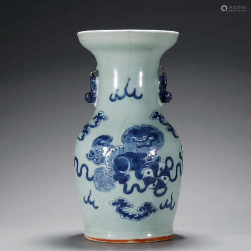 A Chinese Celadon Glazed Porcelain Vase