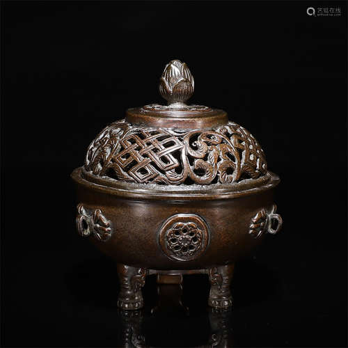 A Chinese Bronze Incense Burner