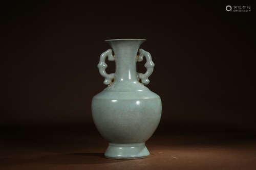 A Chinese Double-eared Porcelain Vase