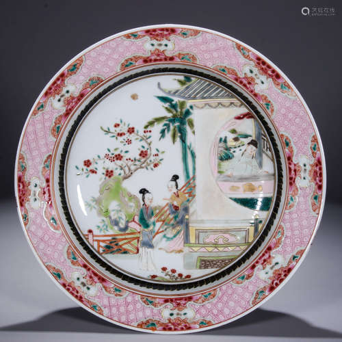 A Chinese Famille Rose Porcelain Plate