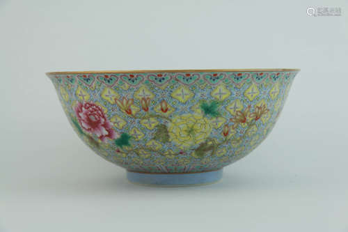 A Chinese Enamel Floral Porcelain Bowl